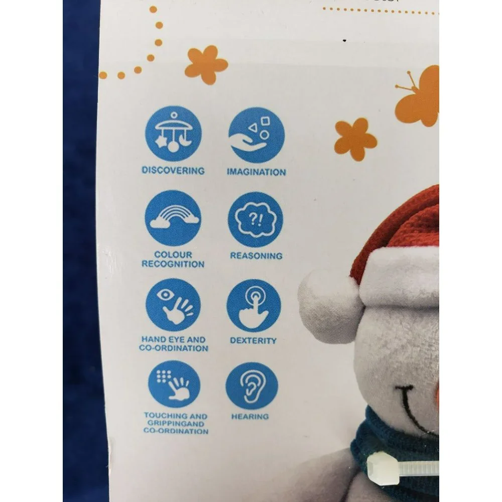 Dolce‎ Snowman Plush White Baby Teething Toy Plush